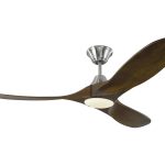 MAVERICK 52 LED - ACERO CEPILLADO W NOGAL OSCURO BL